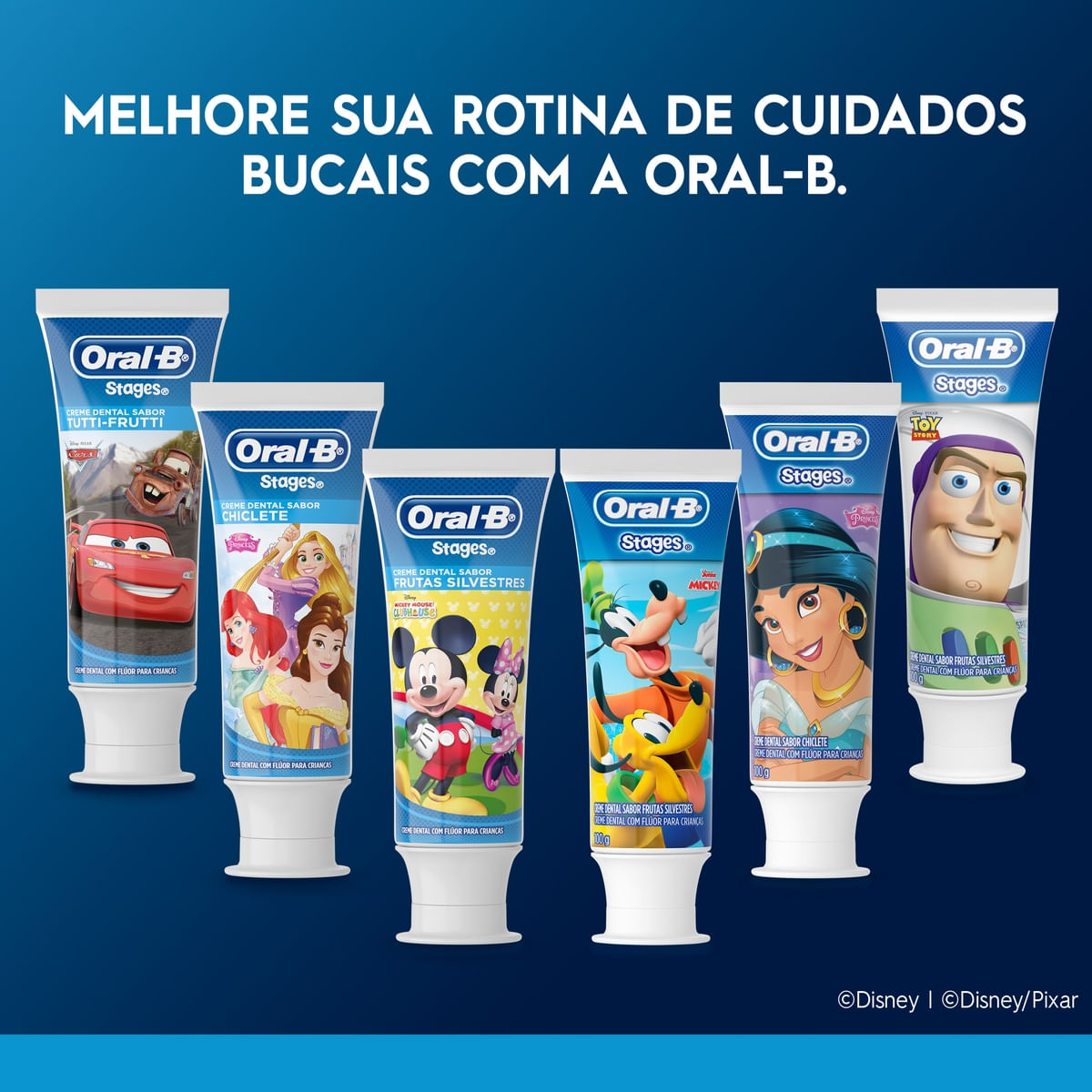 Pasta de Dente Oral-B Stages Frozen/Spiderman 1 Unidade de 75 ml