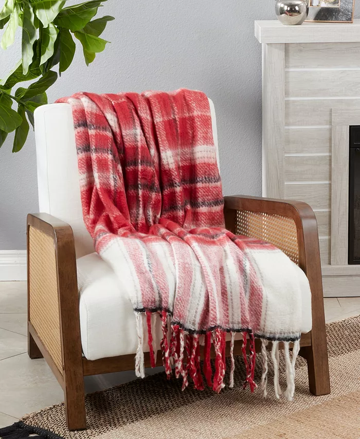 Saro Lifestyle Plaid Throw， 50