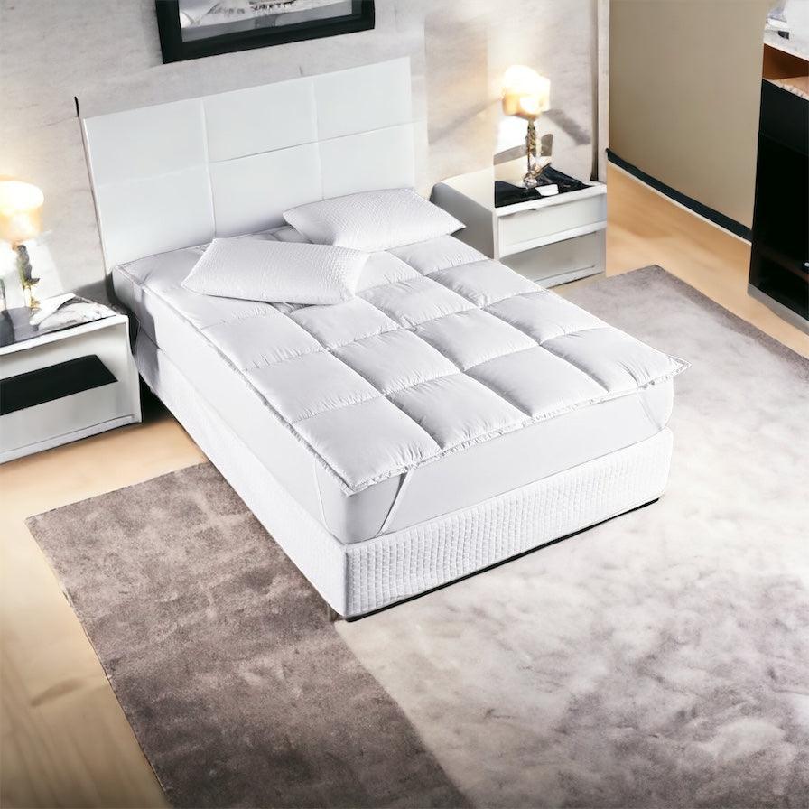 Pillow Top Ultra Confort™ - Micro Percal 400 Fios: Proteção Elegante e Toque Aveludado.