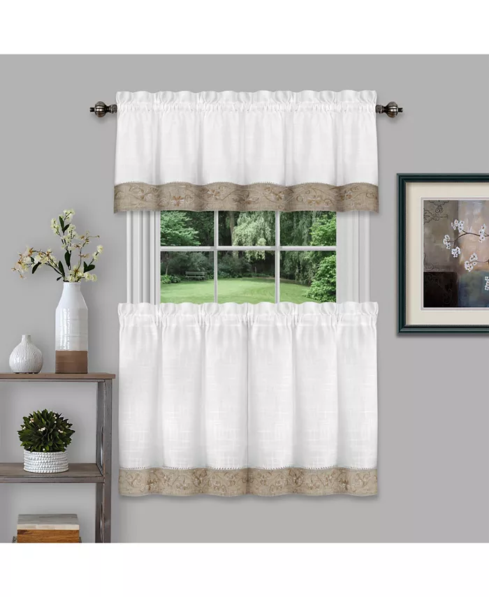 Achim Oakwood 58x14 Window Curtain Valance