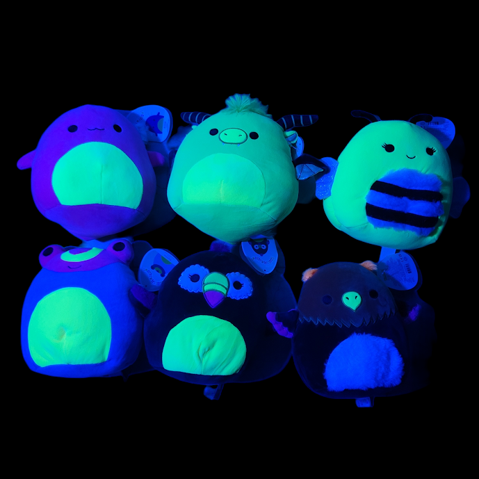 Squishmallows Official Kellytoys Plush 8 Inch Wamina the Frog Blacklight Edition Ultimate Soft Stuffed Toy