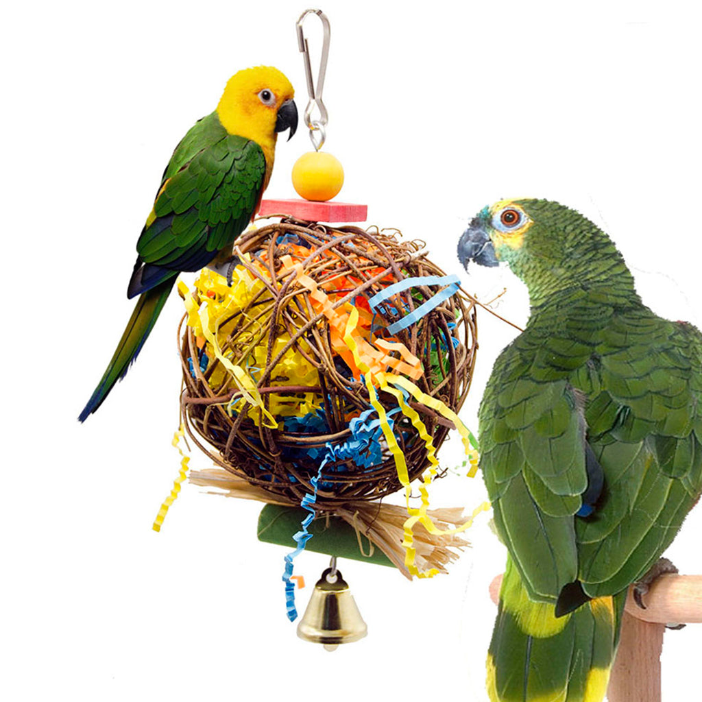 Bird Chewing Toys Foraging Shredder Toy Parrot Cage Shredder Toy Foraging Hanging Toy