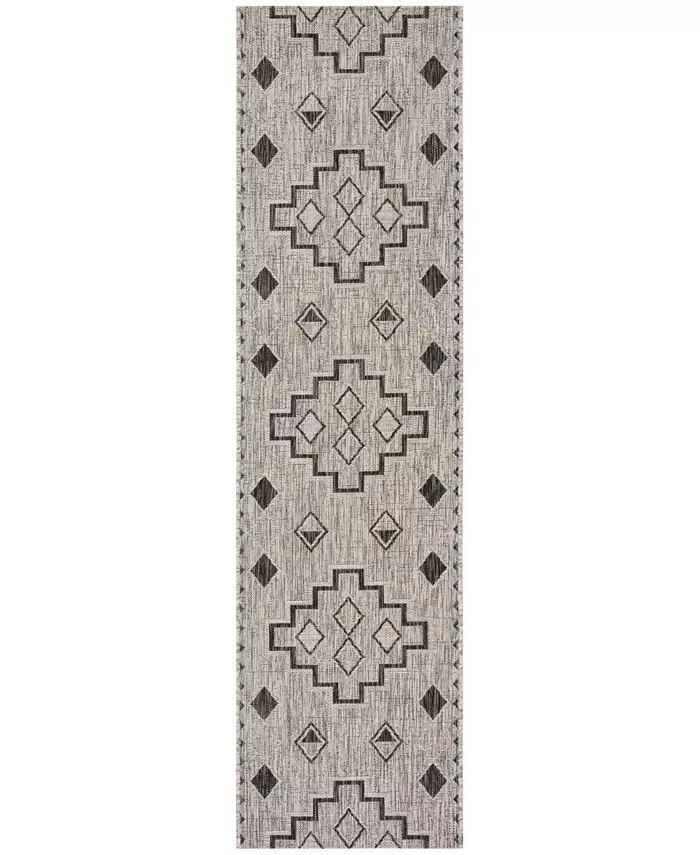 Safavieh Courtyard Grey and Black 2'3