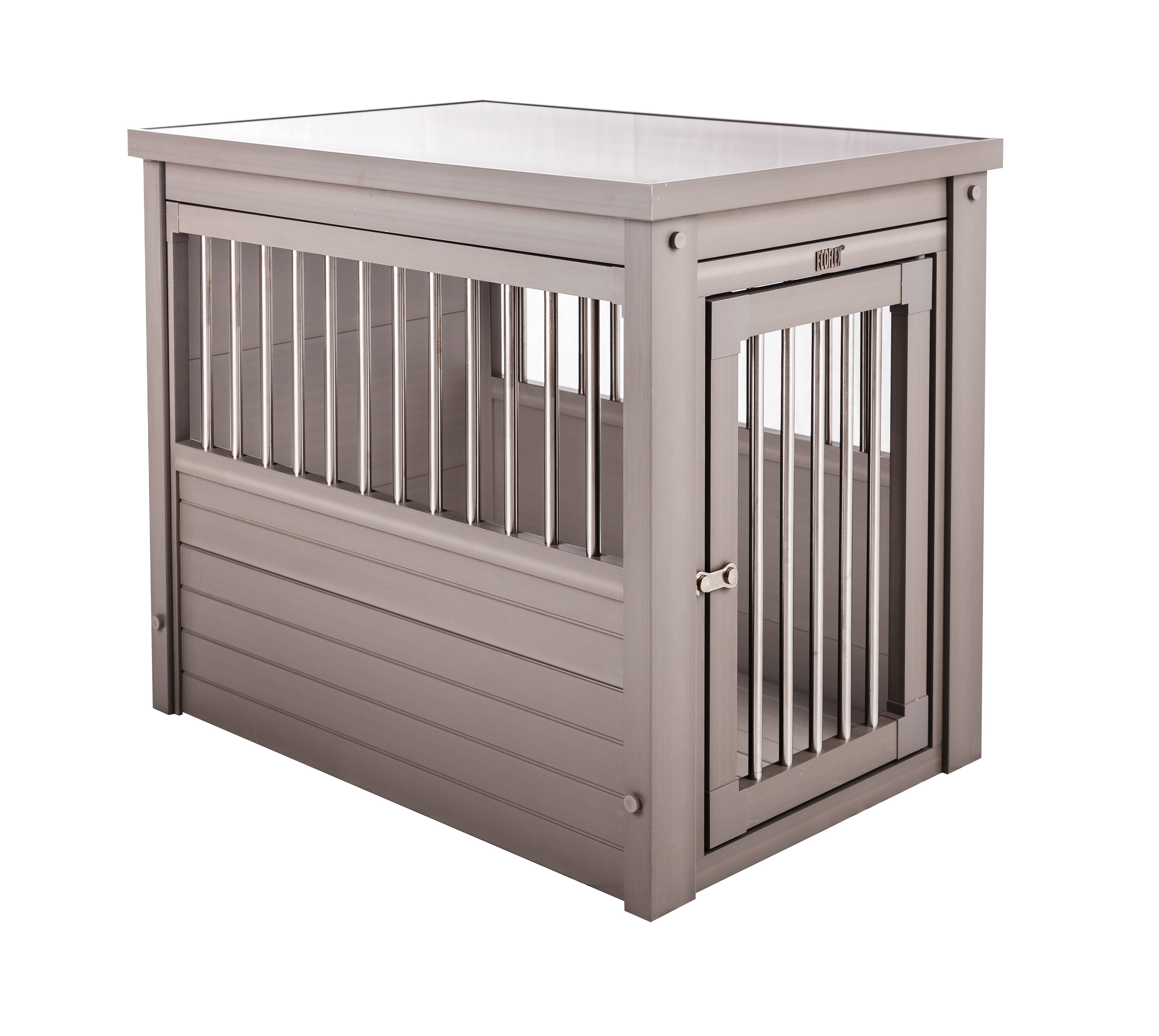 ECOFLEX Dog Crate End Table - Grey Medium