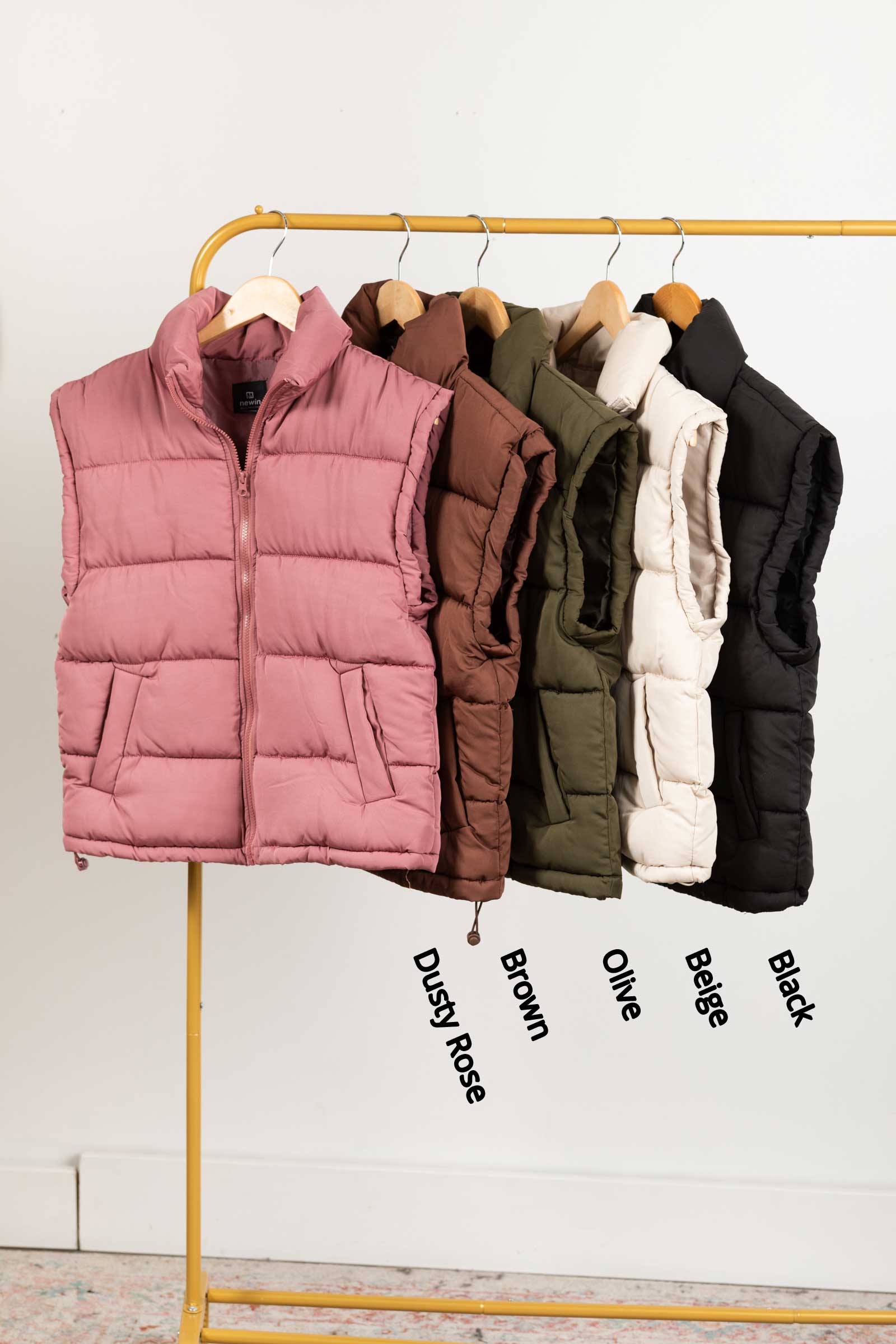 High Neck Casual Comfy Puffer Vest