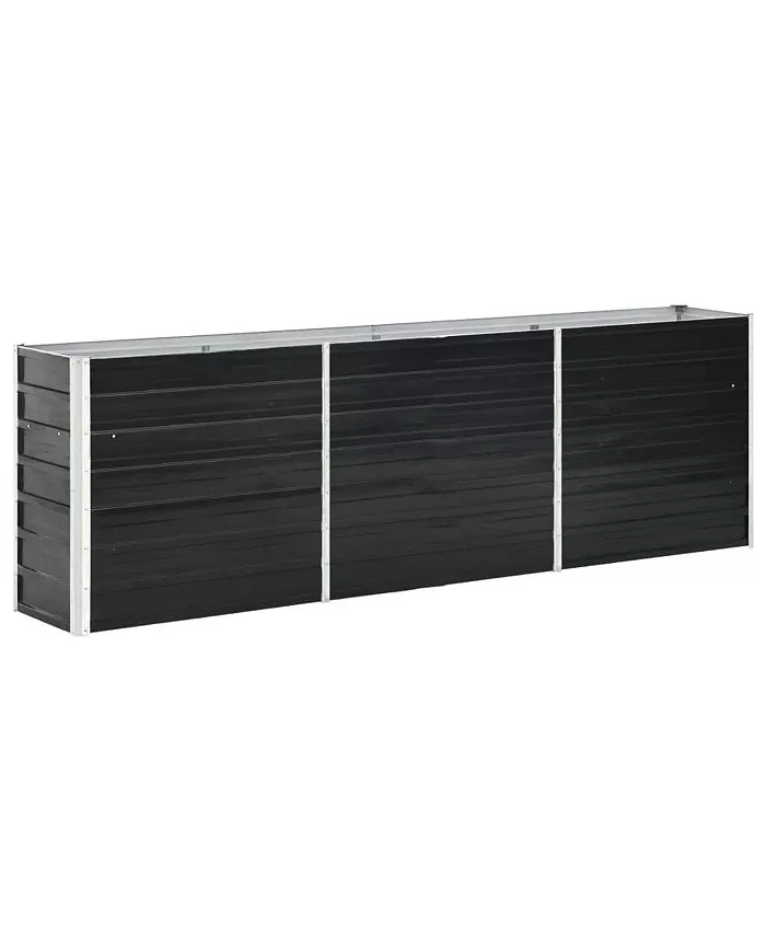 vidaXL Garden Raised Bed Galvanized Steel 94.5