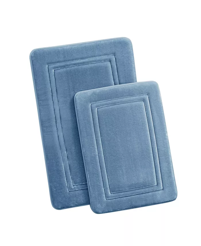 Truly Calm Antimicrobial Memory Foam Bath Rug， Set of 2