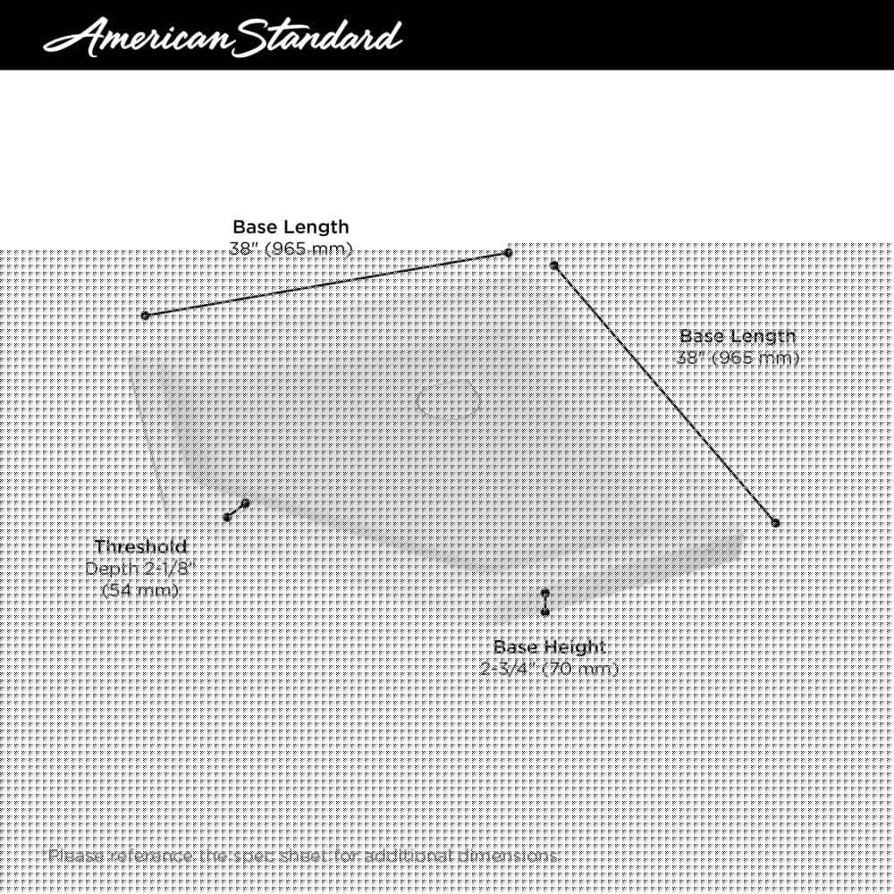 American Standard Ovation Curve 38 in L x 38 in W Corner Shower Pan Base with Center Drain in Arctic White