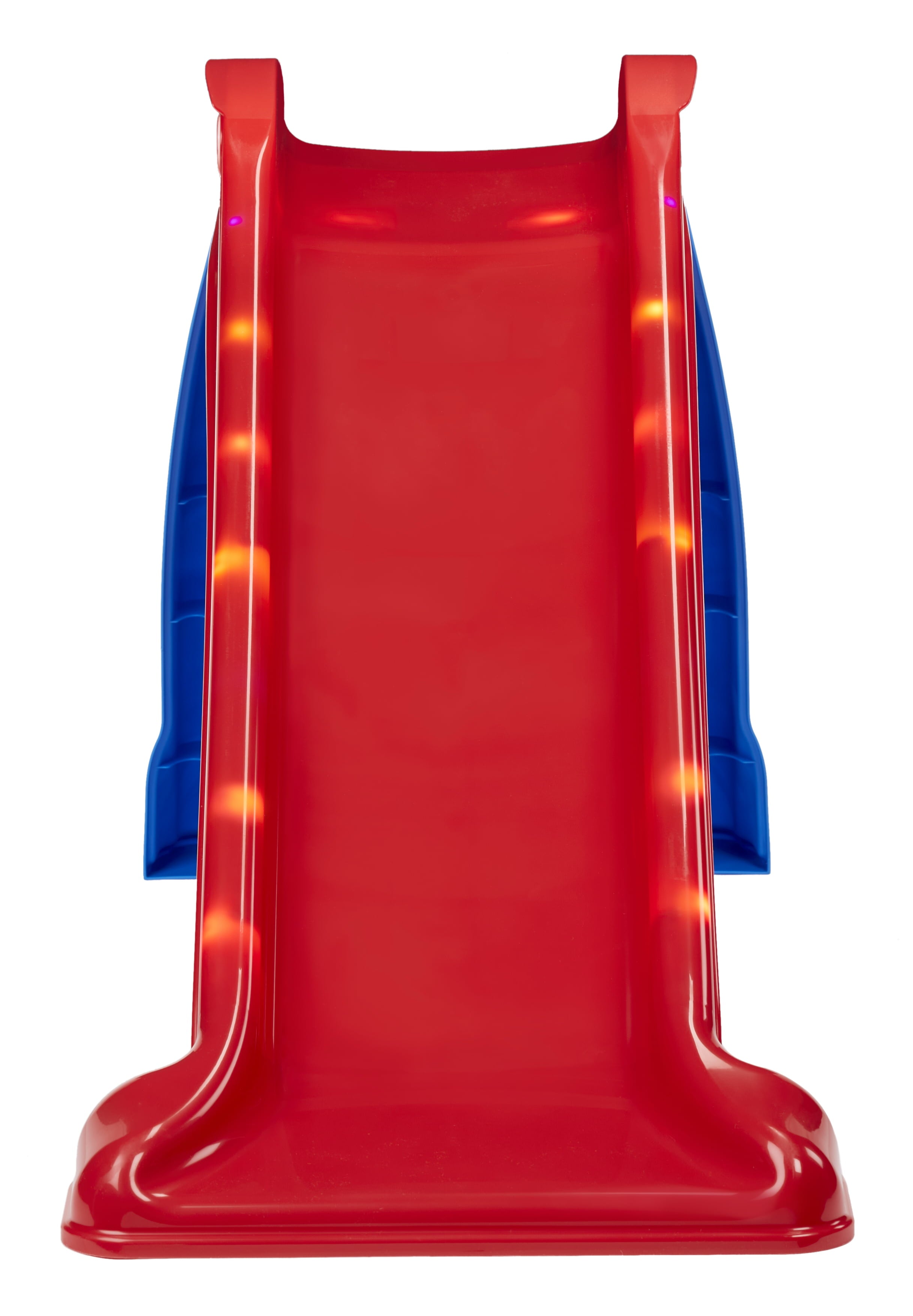 Little Tikes Light-up First Slide Indoor Outdoor Playground Slide with Folding for Easy Storage， Red and Blue- For Kids Toddlers Boys Girls Ages 18 Months to 6 Years