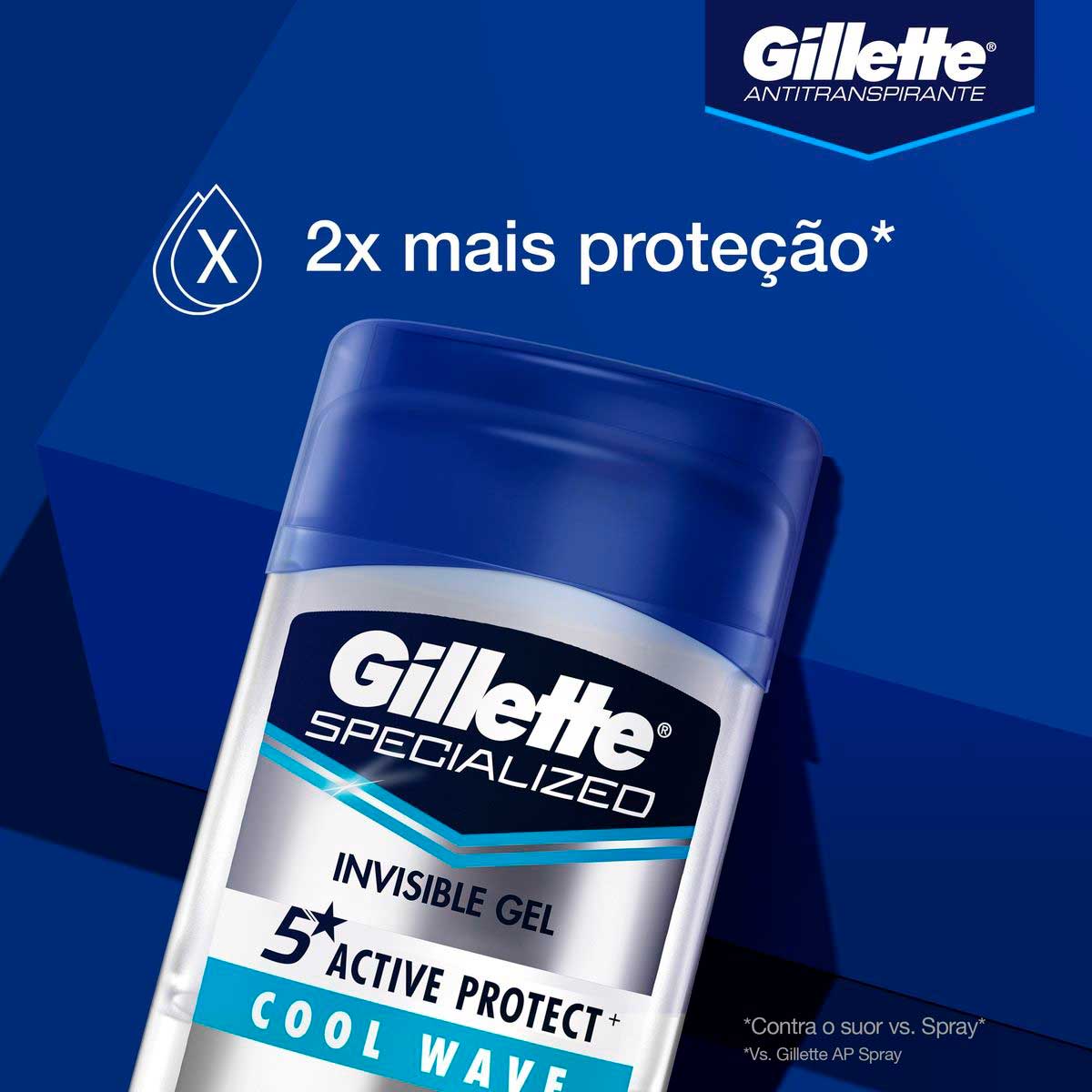 Desodorante Antitranspirante Gillette Specialized Cool Wave Gel 45g