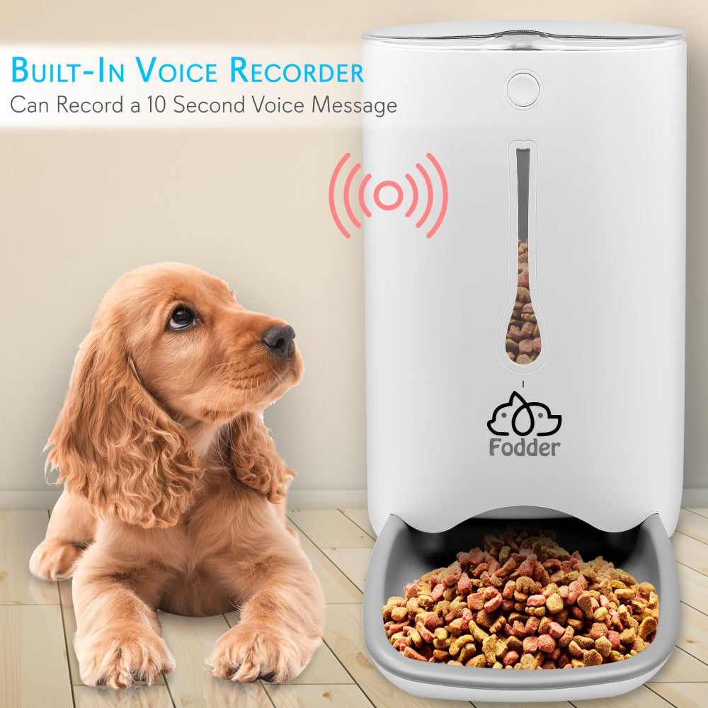 SereneLife SLAPF30 - Smart Automatic Cat and Dog Food Dispenser - Digital Pet Feeder with Voice Message Playback