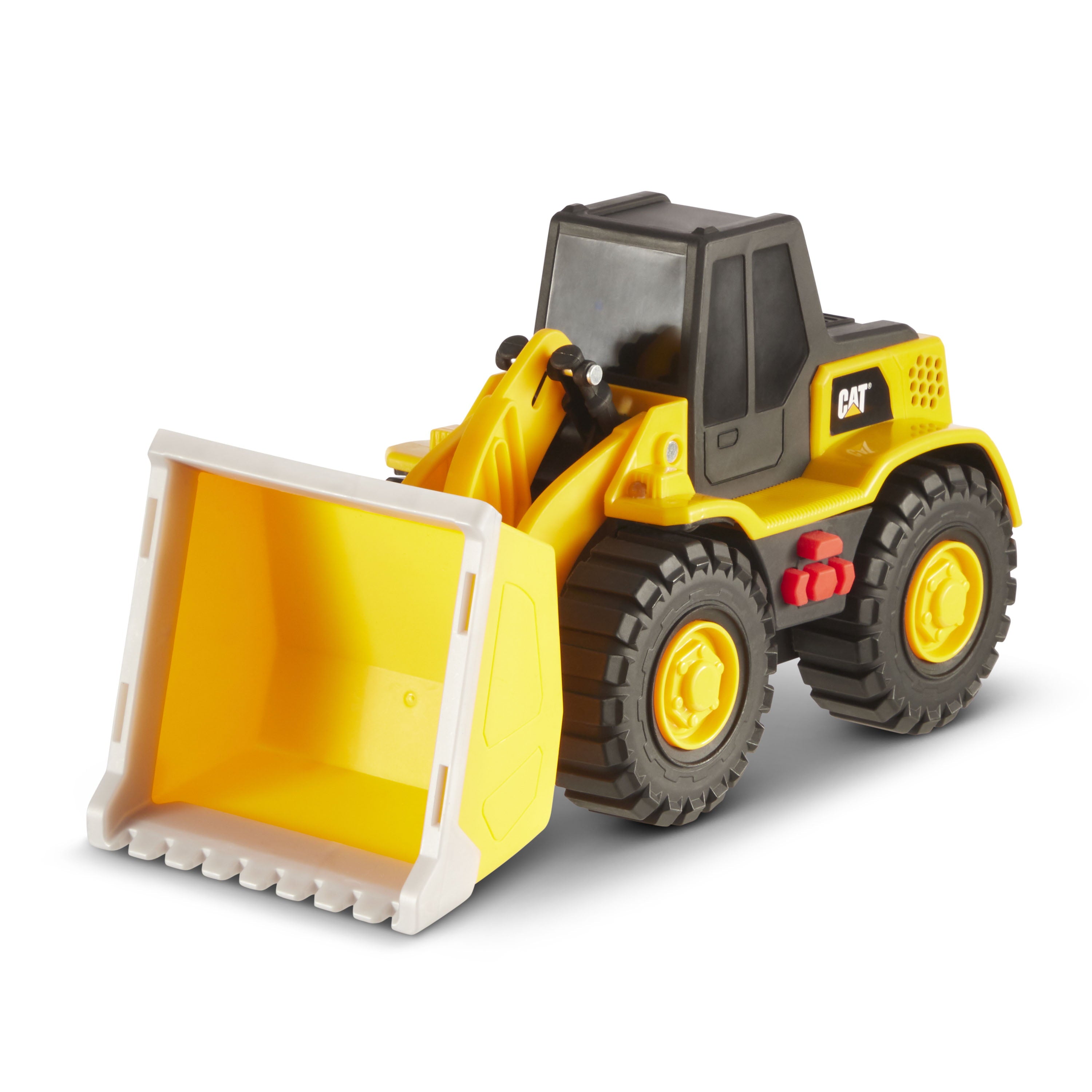 Cat Tough Machines Light and Sound Toy Vehicle Set Including Bonus Hard Helmet. Includes Cat Officially Licensed Dump Truck and Front End Loader.