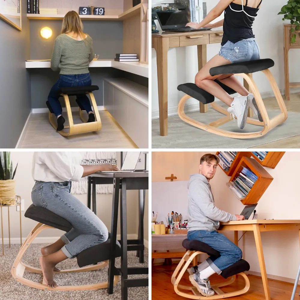 Pain-Free Wooden Kneeling Chair
