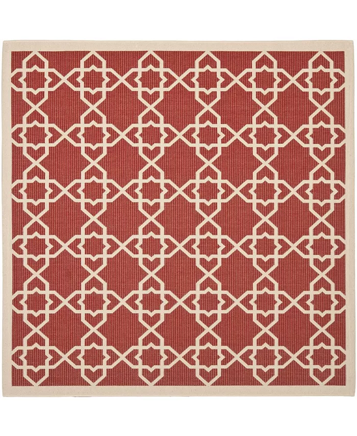 Safavieh Courtyard Red and Beige 6'7