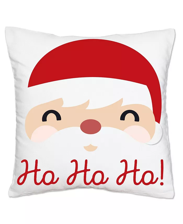 Big Dot of Happiness Jolly Santa Claus Christmas Decor Cushion Case Throw Pillow Cover 16 x 16 Inches