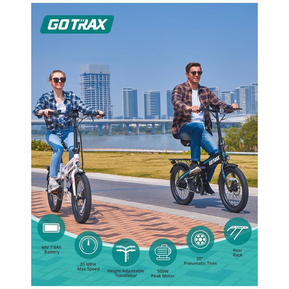 Bicicleta Elétrica Dobrável Gotrax R1 Branca 20