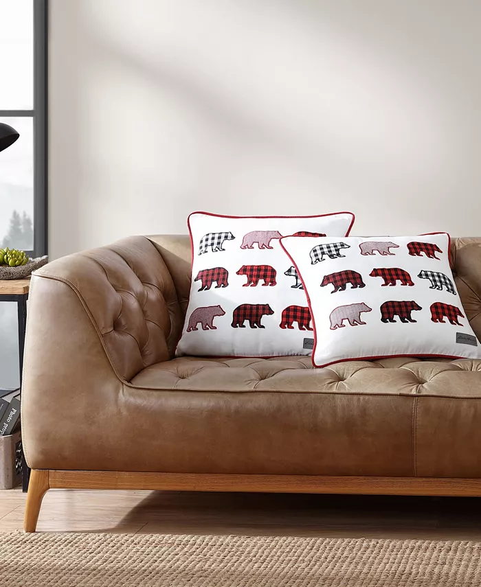 Eddie Bauer Cabin Plaid Applique 2 Piece Pillow Cover Set， 20