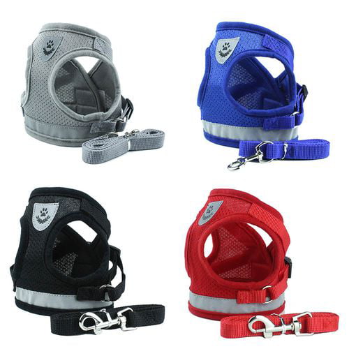 SHIYAO Nylon Dog Vest Harness Patches Reflective Small Large Medium Excellent(Black-L)