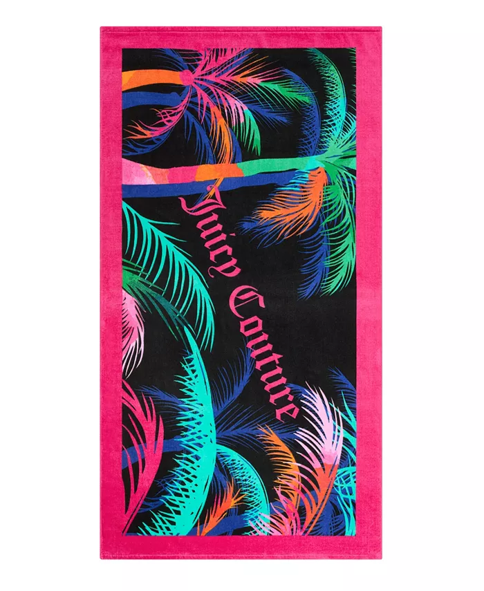 Juicy Couture Neon Palm Cotton Beach Towel， 36