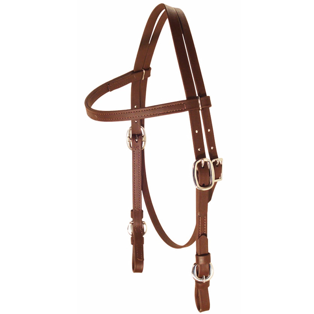 Berlin Custom Leather Headstall Beta Browband Buckle Cheek BE102