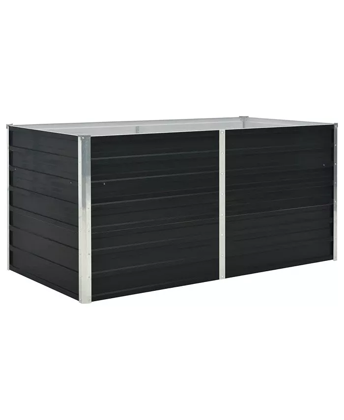vidaXL Raised Garden Bed Anthracite 63
