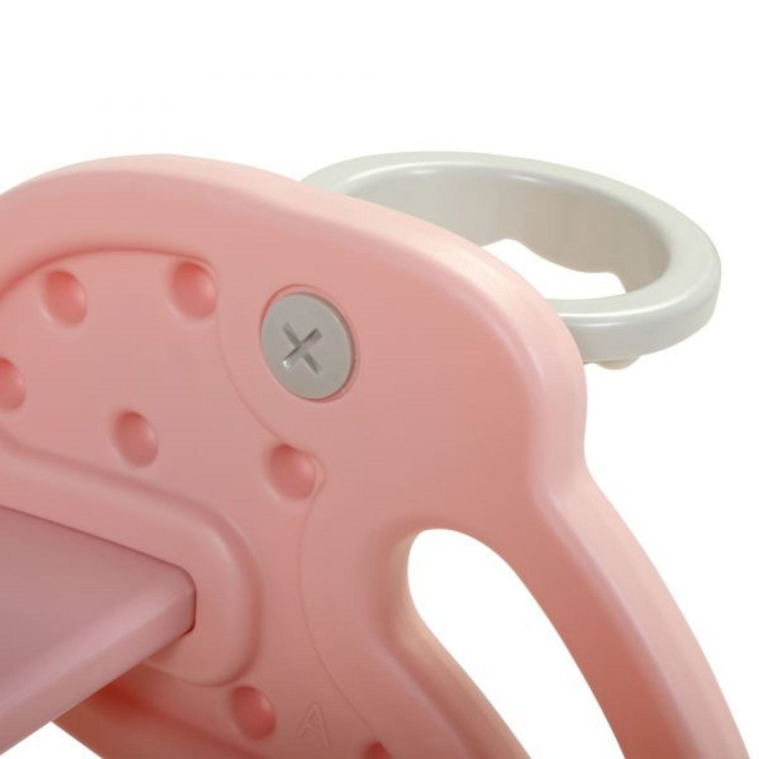 Cmgb 2 in 1 Slide， Toddler Freestanding Extra Long Slide with Basketball Hoop and Ball， Indoor Outdoor， Pink