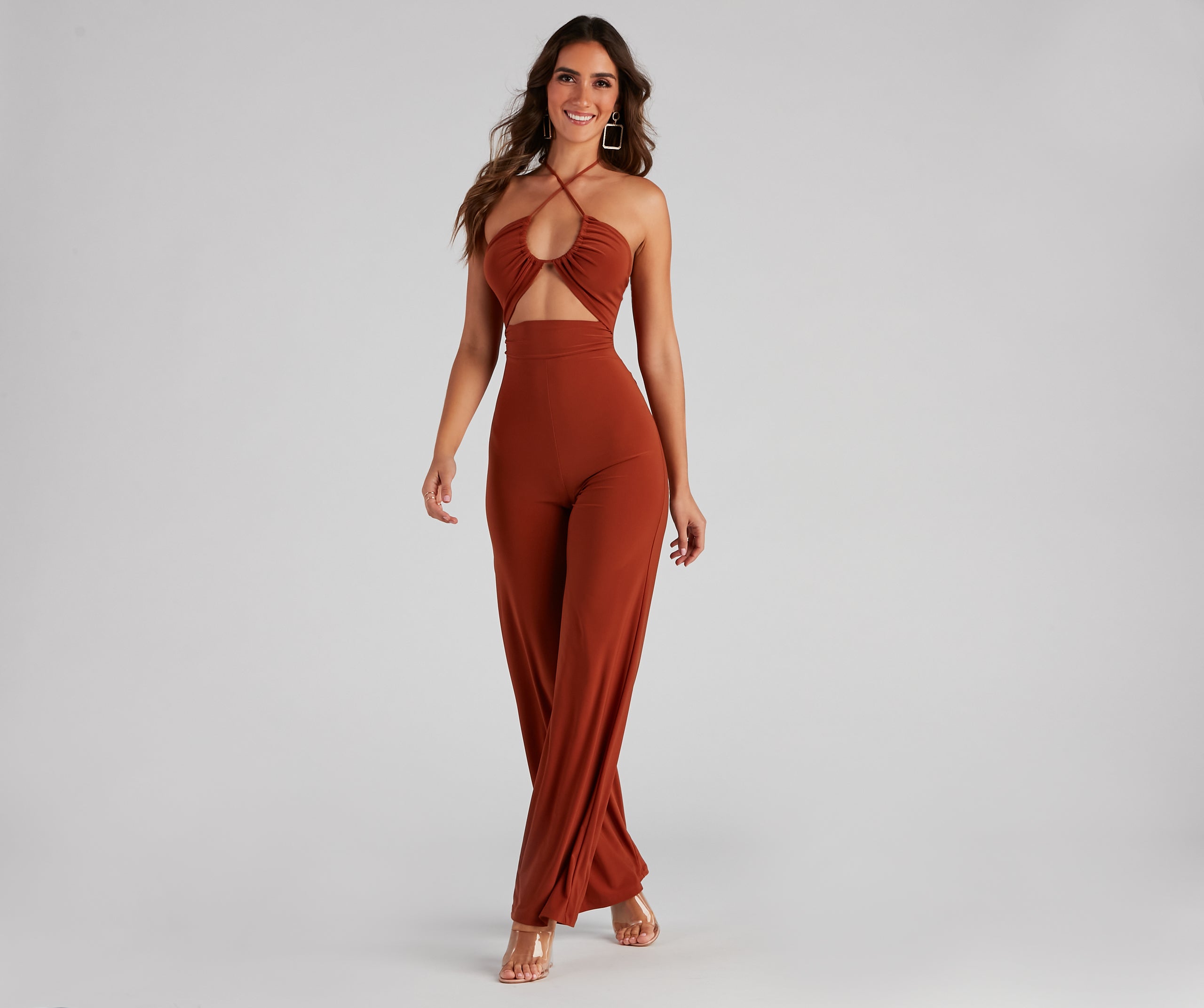 Sleek And Sultry Halter Jumpsuit