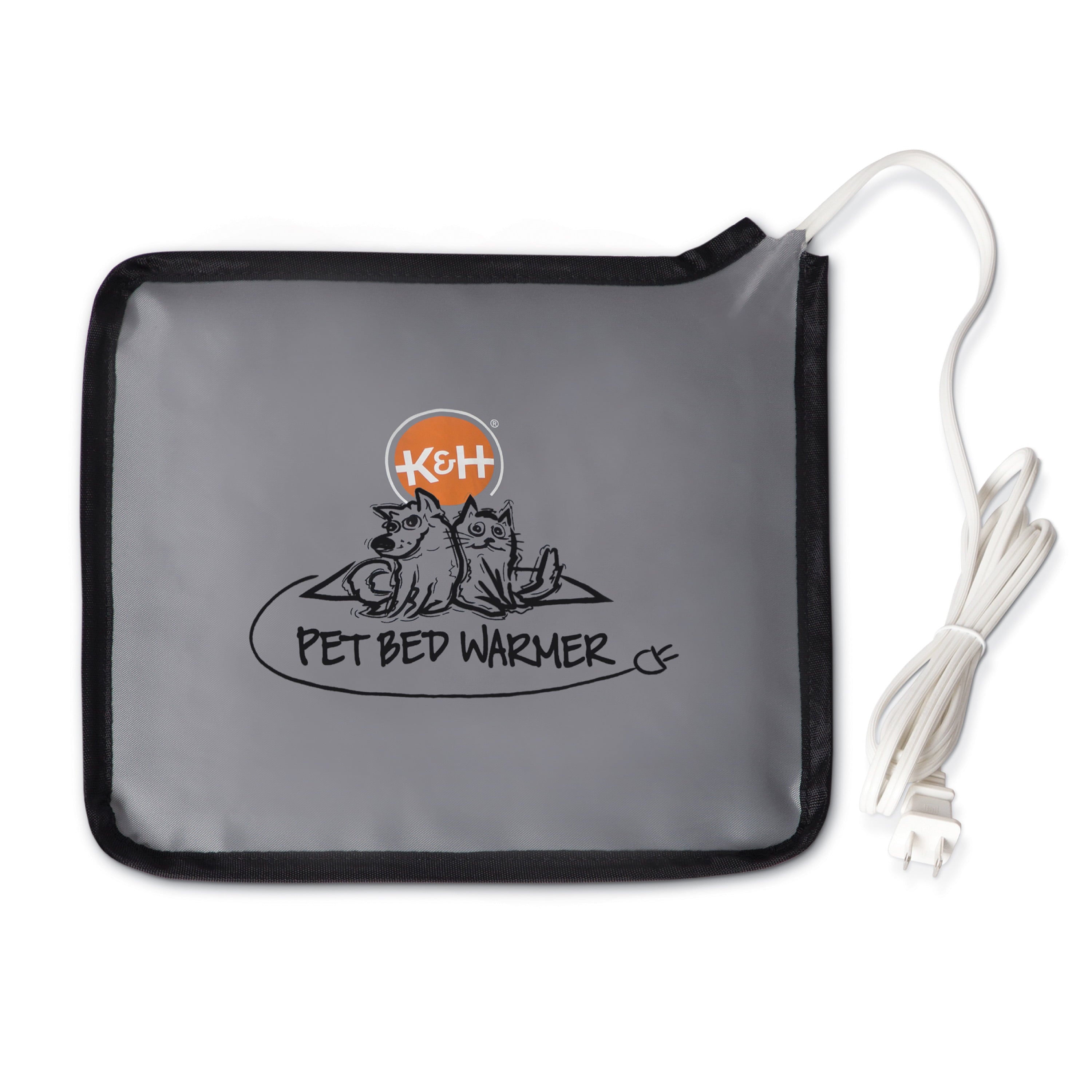 KandH Pet Products Pet Bed Warmer for Cats and Dogs Gray Small 8.5 X 9 Inches