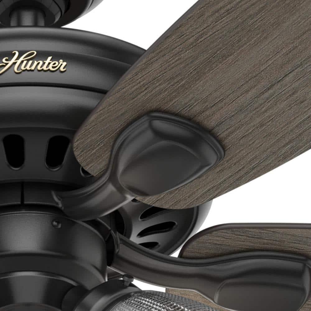 Hunter Highbury II 52 in LED Indoor Matte Black Ceiling Fan with Light Kit