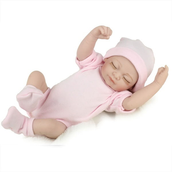 Fullbody Silicone Reborn Sleeping Baby Doll Lifelike Newborn Girl Toddler Infant for Expectant Mothers Nurses
