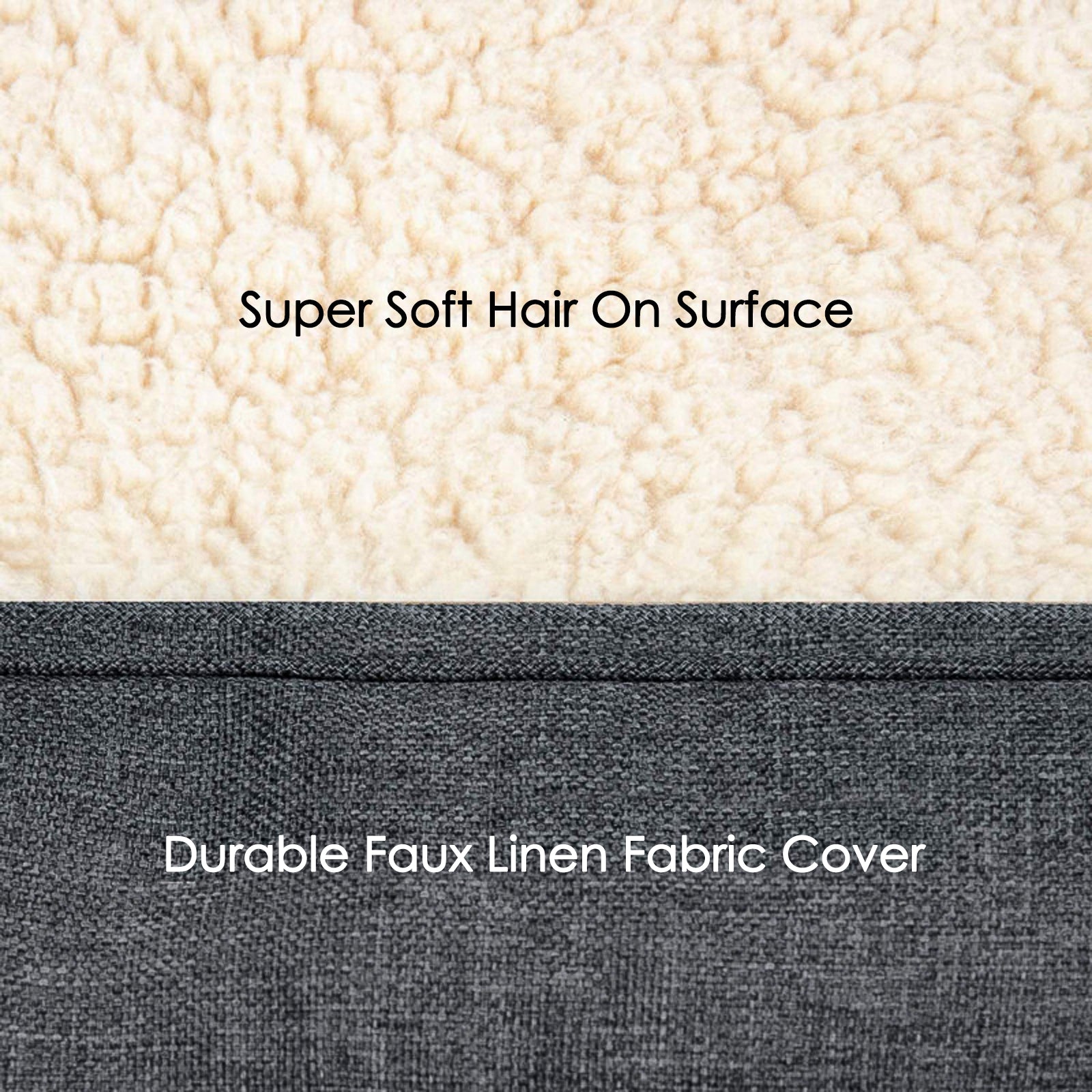 Pet Dog Sofa Bed Orthopedic Memory Foam with Removable Washable Cover and Waterproof Liner， Grey Large Size