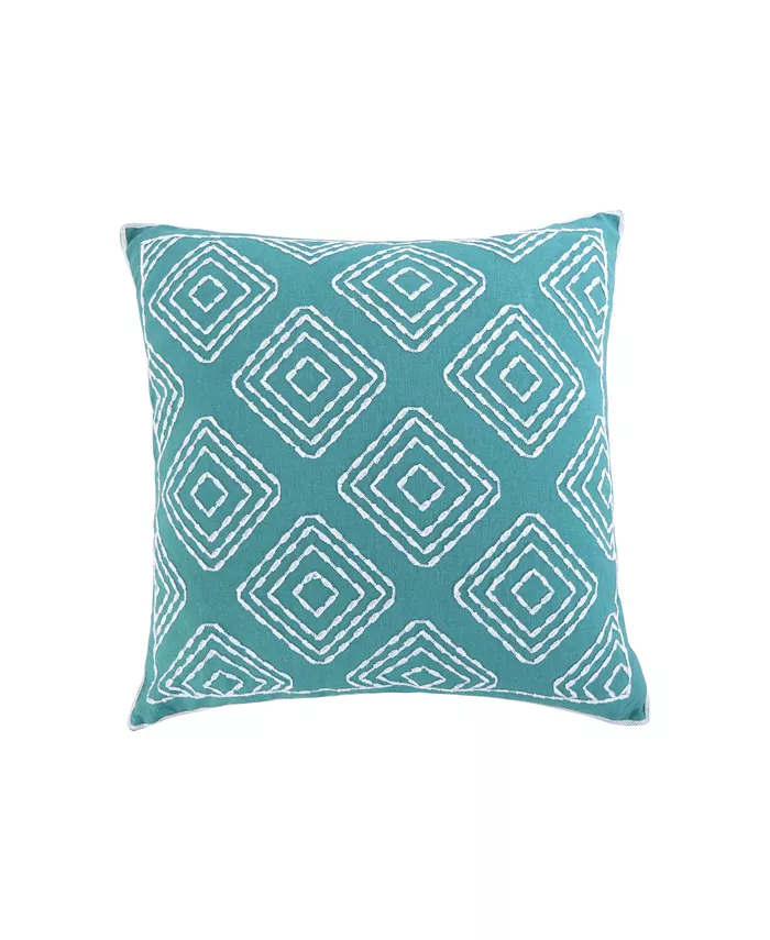 Levtex Del Ray Crewel Stitch Decorative Pillow， 20