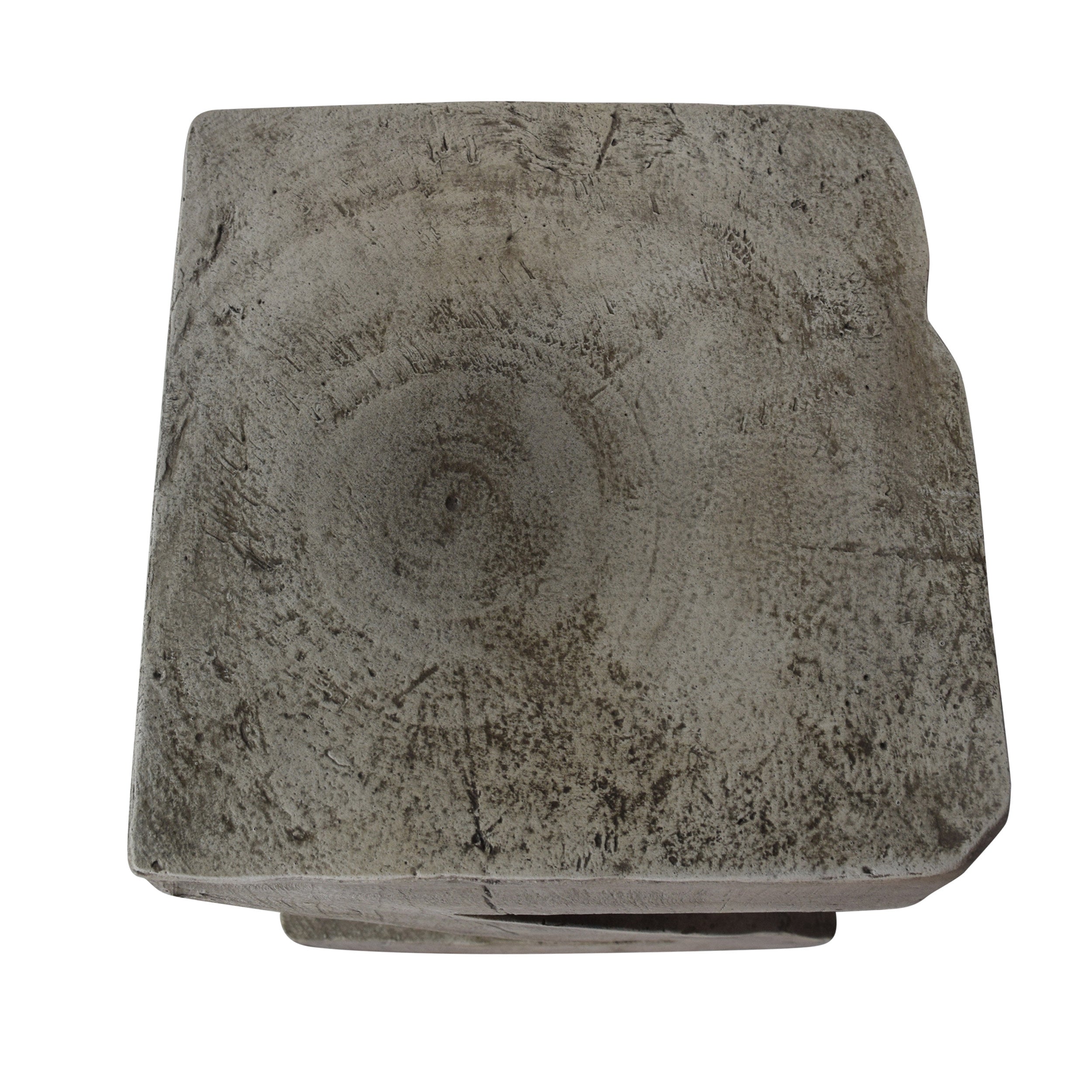 Ligia Modern Z-Shaped Lightweight Concrete Accent Side Table