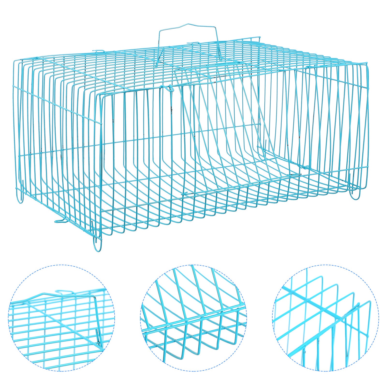 NUOLUX Portable Rabbit Chicken Poultry Cage Metal Iron Pet Cage Pet Dog Kennel Cat Crate