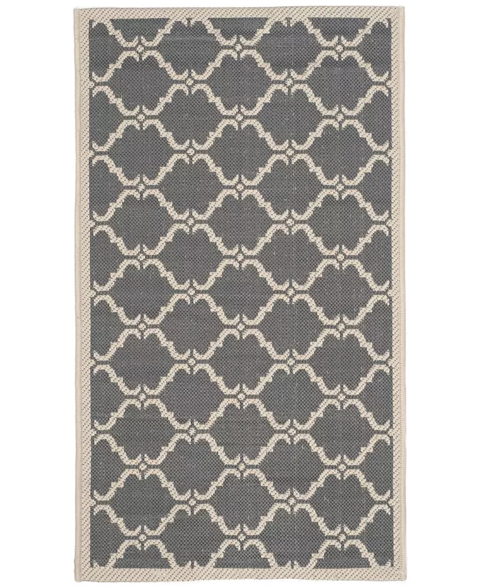 Safavieh Courtyard Anthracite and Beige 2'7