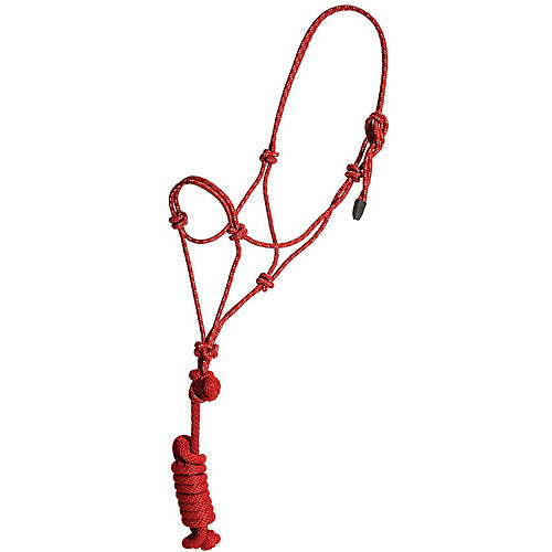 Mustang Economy Mountain Rope Halter/Lead Foal Red