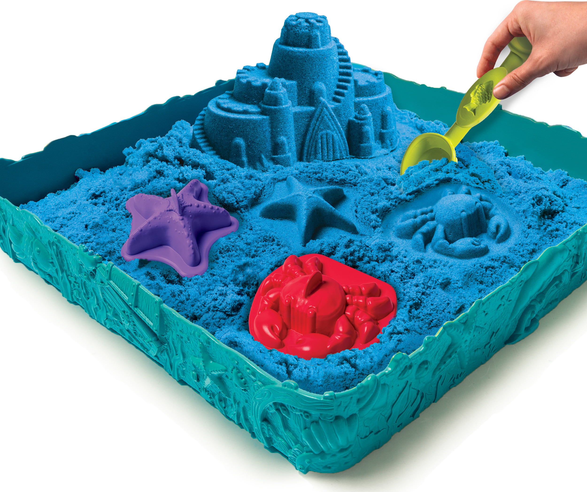 Kinetic Sand Sandcastle Set with 1lb of Kinetic Sand and Tools and Molds (Color May Vary)