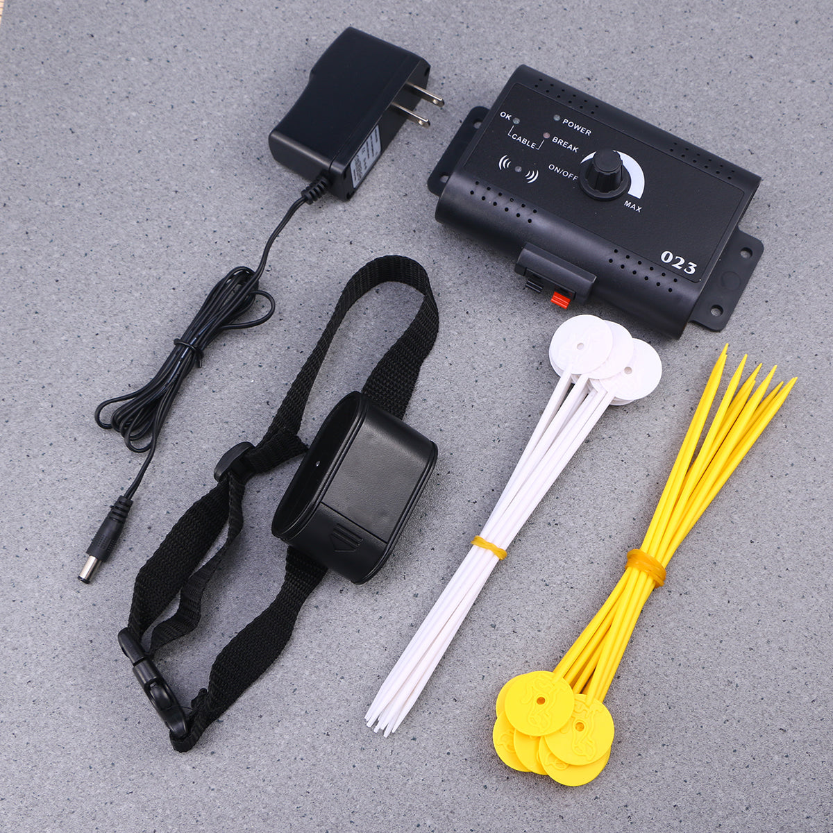 Tinksky Underground Electric Dog Fence System Waterproof Shock Collars For 1-3 Dogs with US-plug