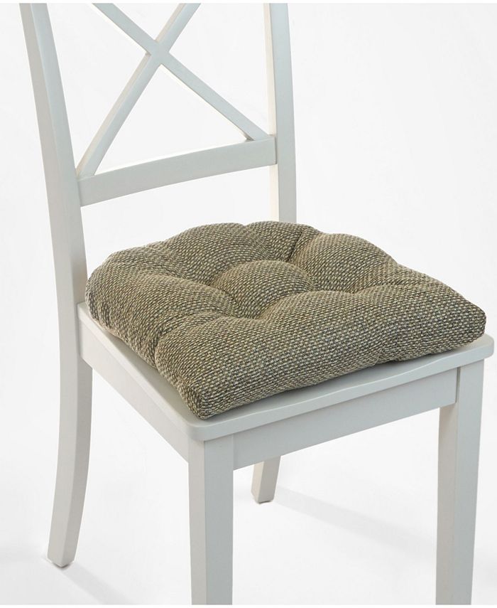 Klear Vu The Gripper Non-Slip Tyrus Tufted Chair Pad Cushion， Set of 2