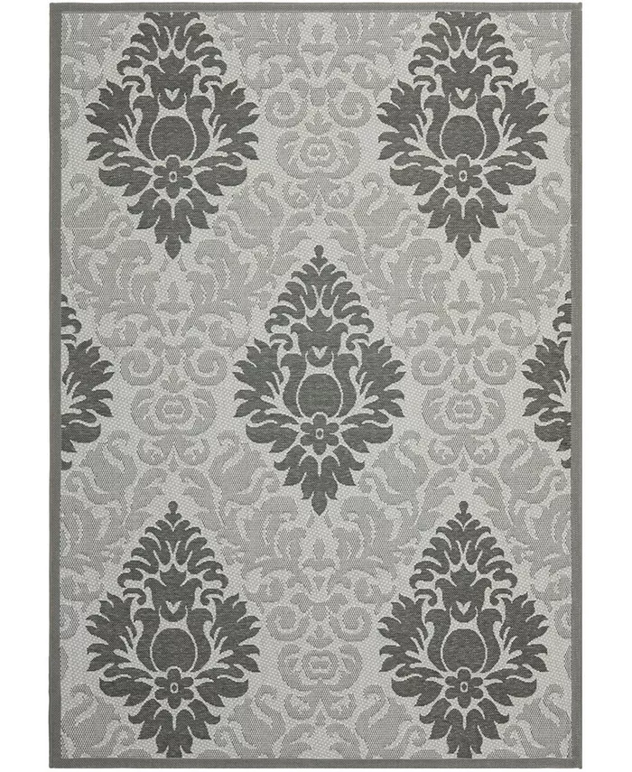 Safavieh Courtyard Light Gray and Anthracite 4' x 5'7