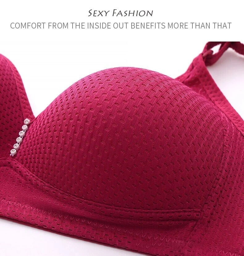 🔥Plus Size Bra Women Underwear Wire Free Comfort  Soft Breathable�