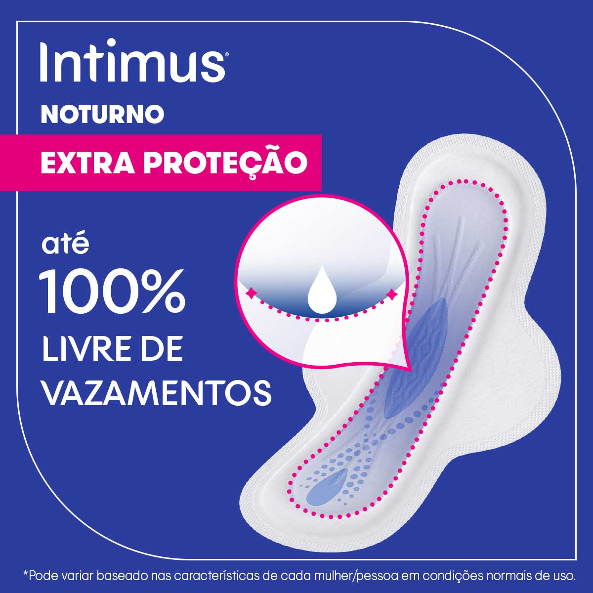 Absorvente Noturno Suave com Abas Intimus 16 Unidades