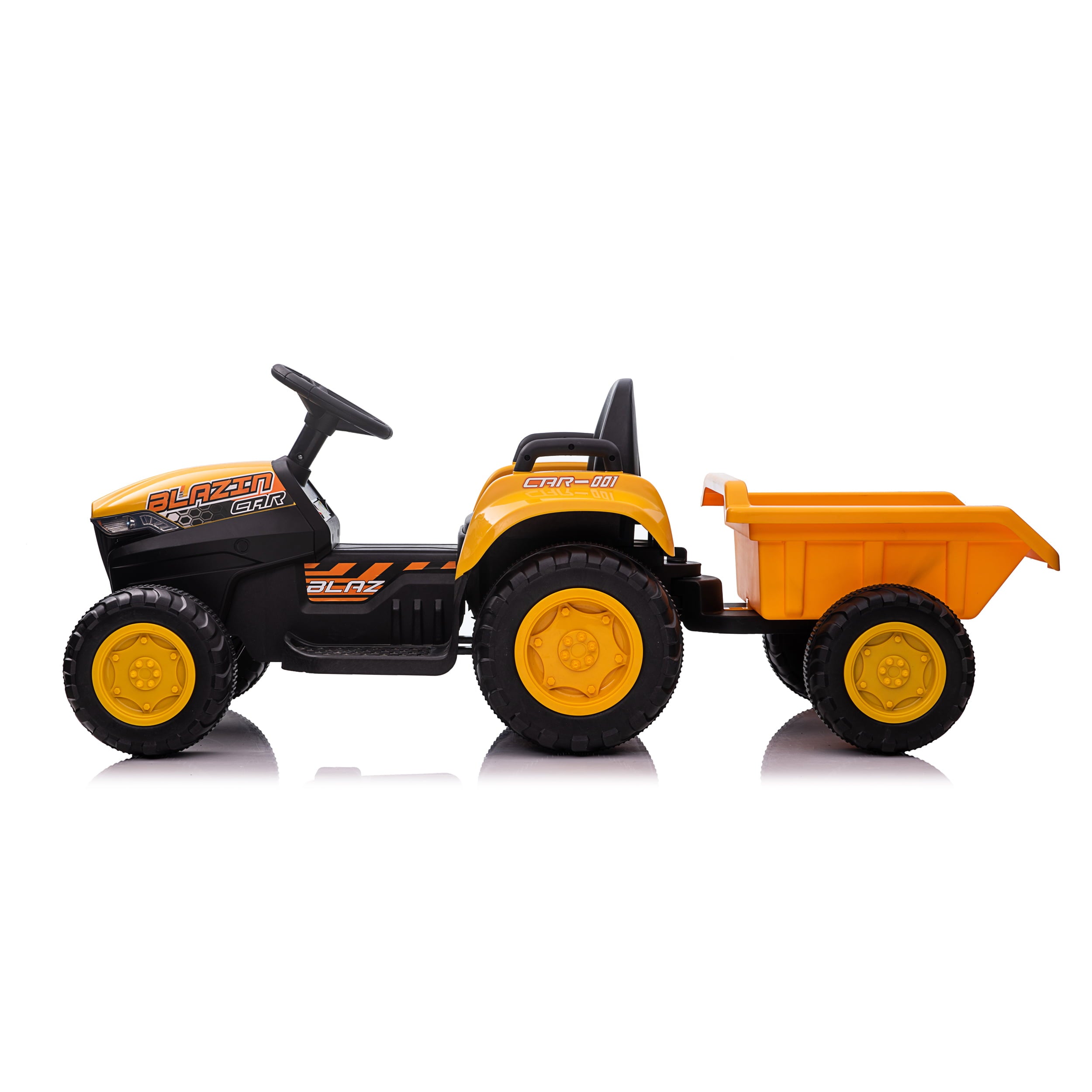 Blazin' Wheels 12V Battery Operated Rideon Tractor with Wagon. Good Gift Item for a Girl or Boy
