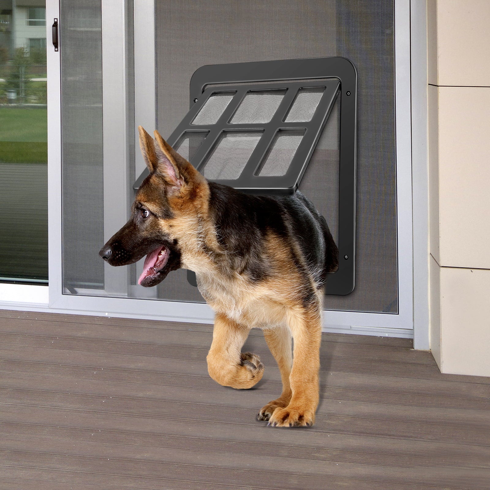 OWNPETS Pet Dog Lockable Screen Door Magnetic Self-Closing