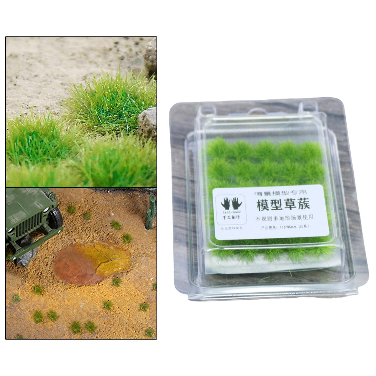 50Pcs Grass Bush Plant Scene Scene War Gaming Static Scenery Miniature F
