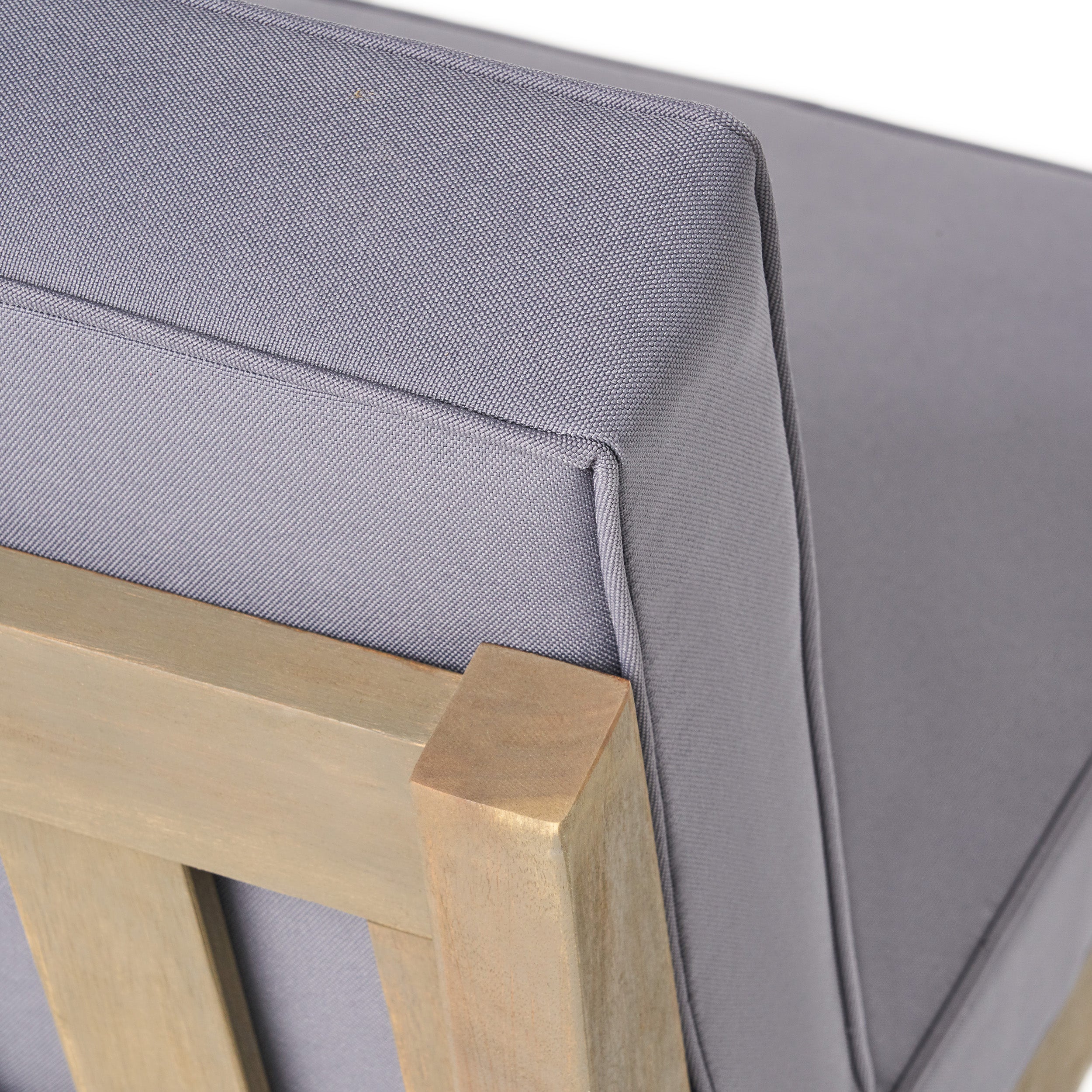 Giselle Outdoor Acacia Wood 8 Seater Sectional Chat Set with Coffee Table