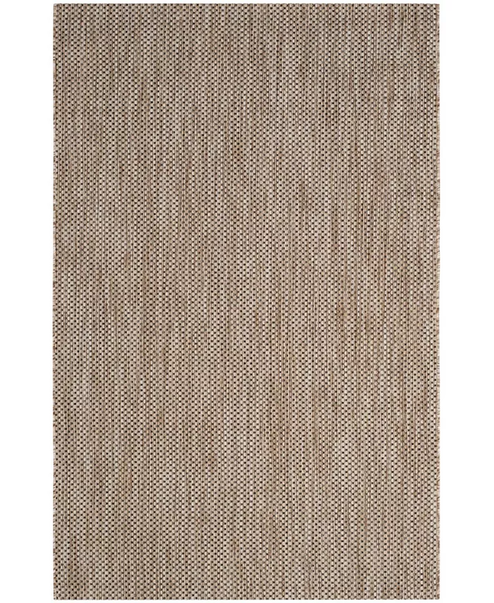 Safavieh Courtyard Natural and Black 9' x 12' Outdoor Area Rug