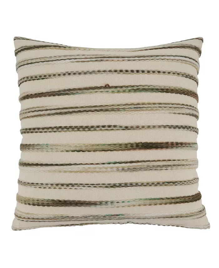 Saro Lifestyle Striped Woven Decorative Pillow， 22