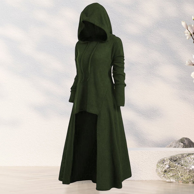 Hooded High Low Drop Shoulder Longline Sweater