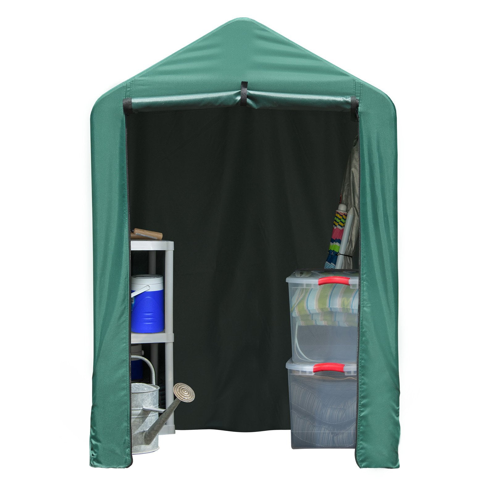 ShelterLogic 70388 4 x 4 x 6 in. Peak Garden Shed, Green